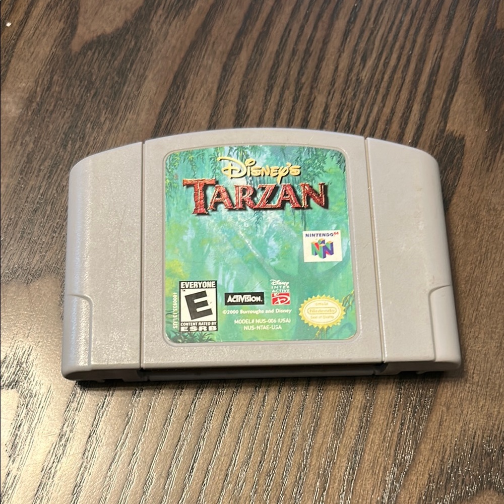 Nintendo Gray N64 Video Game Cartridge Tarzan